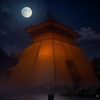 午夜福利导航技术编辑林夜声的工作照，面对多屏电脑处理导航架构数据，专注认真，展现技术与内容结合的工作状态